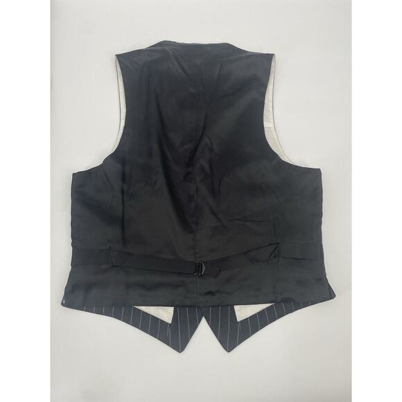 Ralph Lauren Purple Label 3 Piece Suit Black Wool Stripe 42L Jacket Vest 36 Pant - Picture 8 of 16